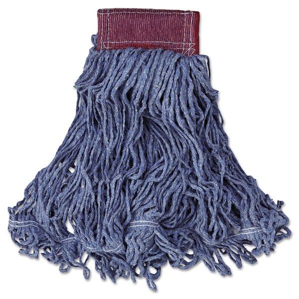 Rubbermaid Commercial Super Stitch Blend Mop Head, Large, Cotton/Synthetic, Blue FGD25306BL00 - main